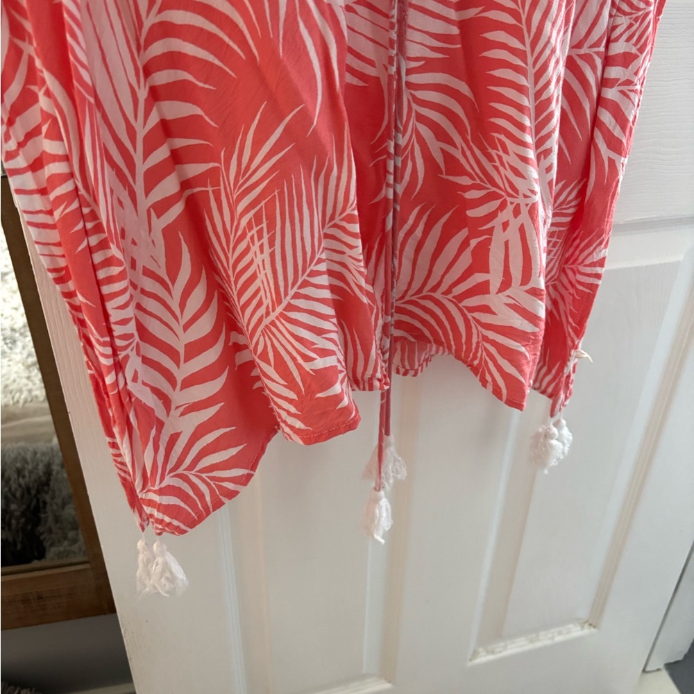 Cleobella Coral Palm Print Women's Swim Cover-Up. - Picture 4 of 5